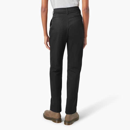 Dickies Women's Straight Super Flex Pant - Black Back 