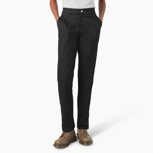 Dickies Women's Straight Super Flex Pant - Black Front