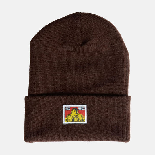 Ben Davis Cuffed Knit Beanie - Brown