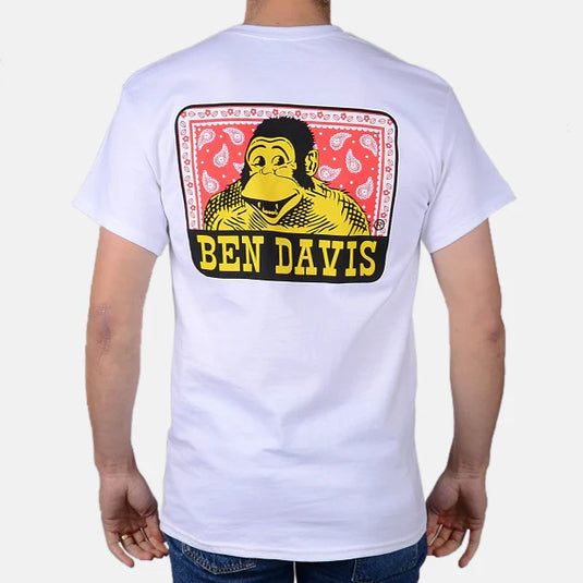 Ben Davis S/S Paisley Logo Tee - White - Back