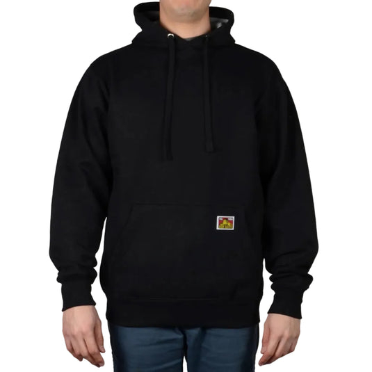 Black hoodie with a Ben Davis logo against a plain background
