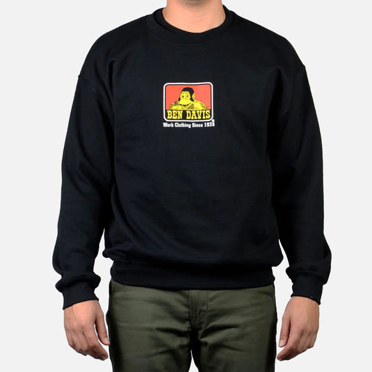 Ben Davis Classic Logo Crewneck Sweatshirt Black