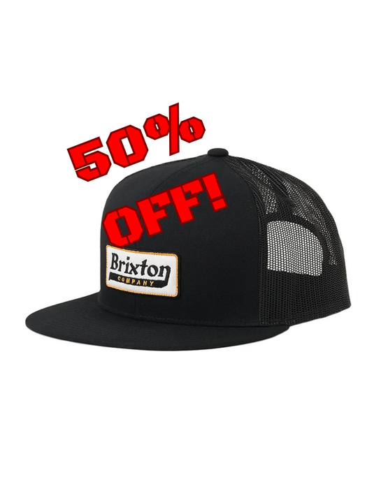 Brixton Steadfast HP Mesh Cap - Black - 50% off