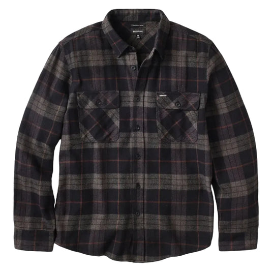 Plaid shirt with a brand logo on a white background