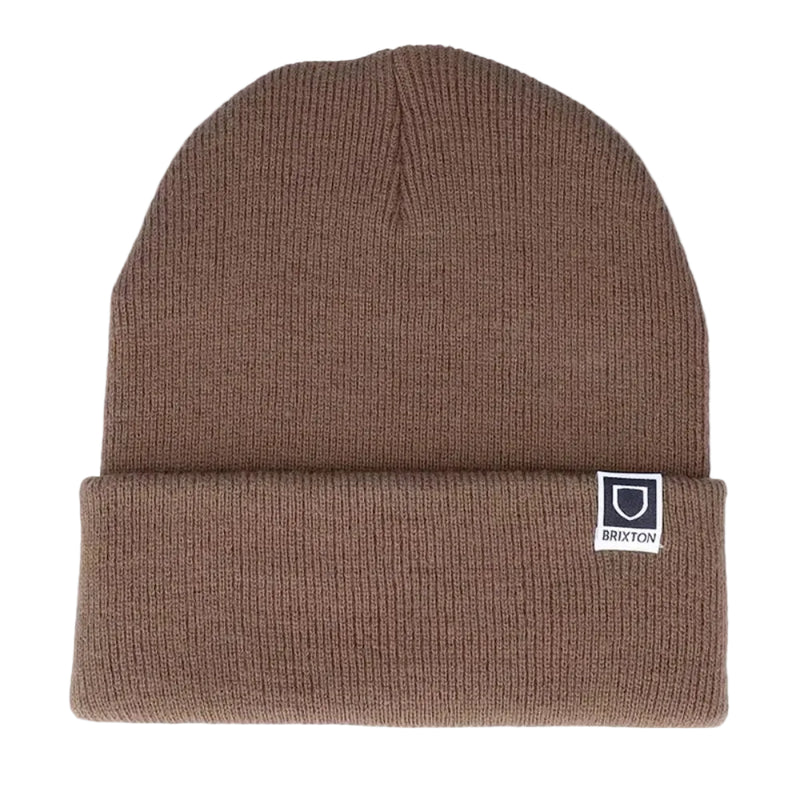 Load image into Gallery viewer, Brown beanie with a visible brand logo on a white background
