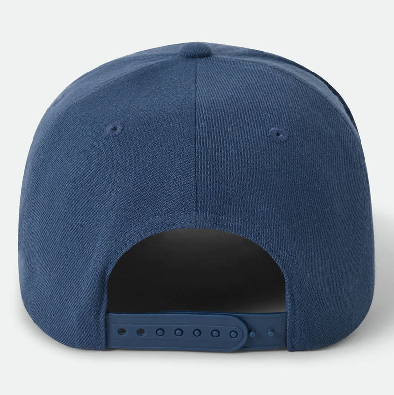 Load image into Gallery viewer, Blue cap on a white background with a snapback adjustable closure.
