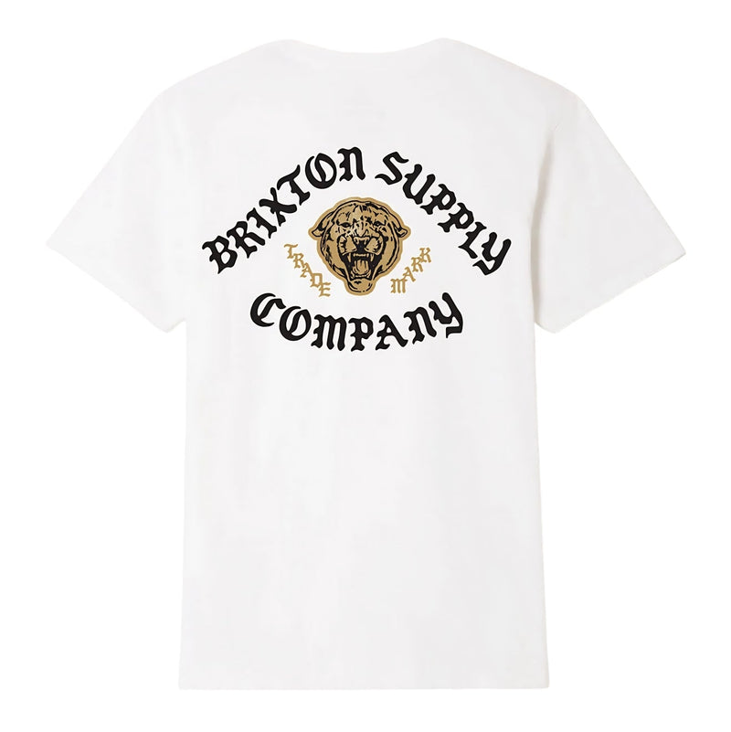 Load image into Gallery viewer, This standard-fit t-shirt is made from 100% cotton for a soft, breathable feel that’s built for daily wear. The back features a Brixton Supply Company graphic with a striking tiger emblem, adding vintage-inspired attitude to the design. 
