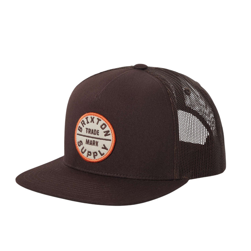 Load image into Gallery viewer, The Oath Trucker Hat features a premium merrowed-edge embroidered patch and a breathable mesh back, providing a structured medium-profile fit that is both durable and comfortable. Designed for all-day wear, it includes a moisture-wicking sweatband and an adjustable snapback closure to ensure you stay cool and get the perfect custom fit.
