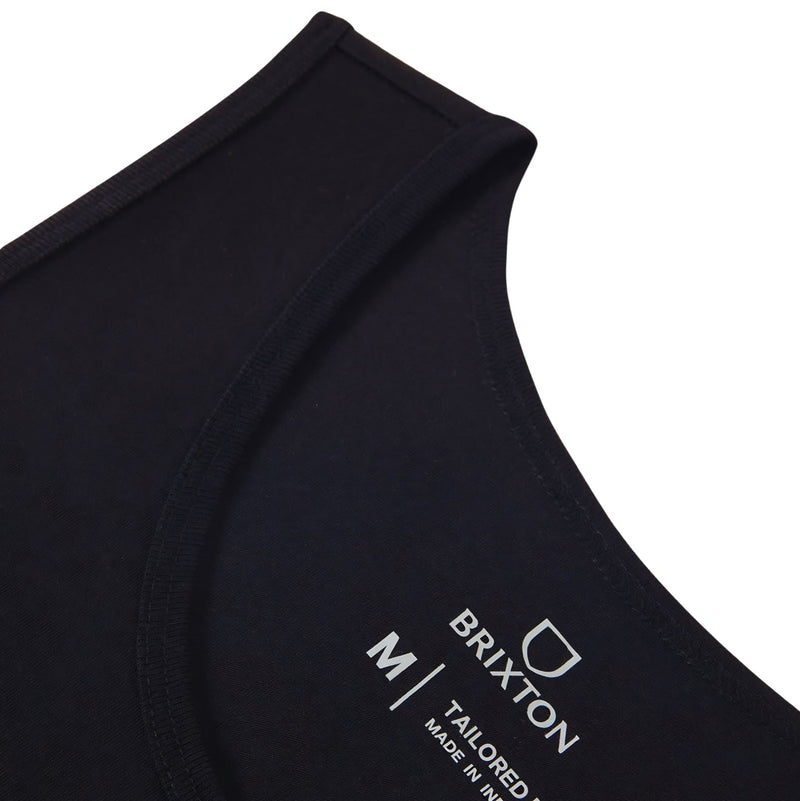 Load image into Gallery viewer, A tailored fit cotton tank top with Brixton trademark graphic logo screenprint on the front left chest and back.
