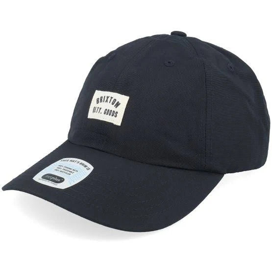 Load image into Gallery viewer, Black nylon cap with a Brixton logo on a white background
