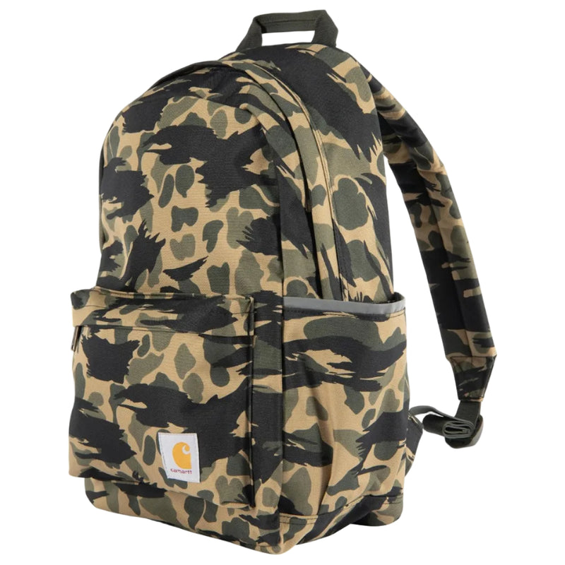 Load image into Gallery viewer, Carhartt 21L classic daypack has a spacious main compartment holds books and tools, while a front zip pocket keeps smaller items secure. Stow your water bottle in the side pocket and adjust the padded shoulder straps for a just-right fit. 
