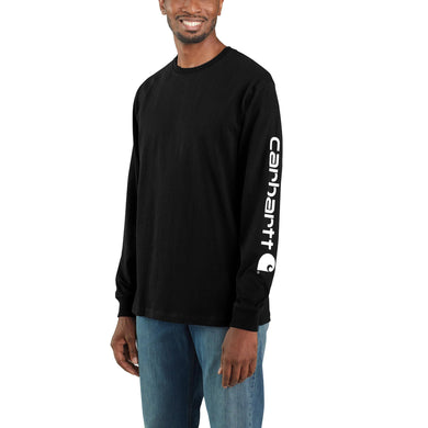Carhartt L/S K231 Signature Logo Tee - Black
