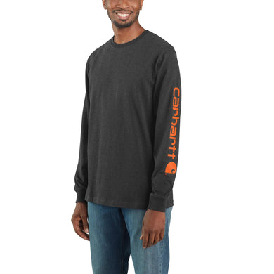 Carhartt L/S K231 Signature Logo Tee - Carbon Heather