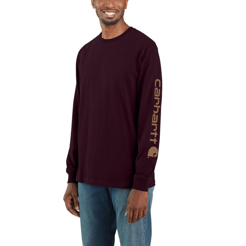 Load image into Gallery viewer, Carhartt Loose Fit Heavyweight Long Sleeve Logo Sleeve Graphic Tee
