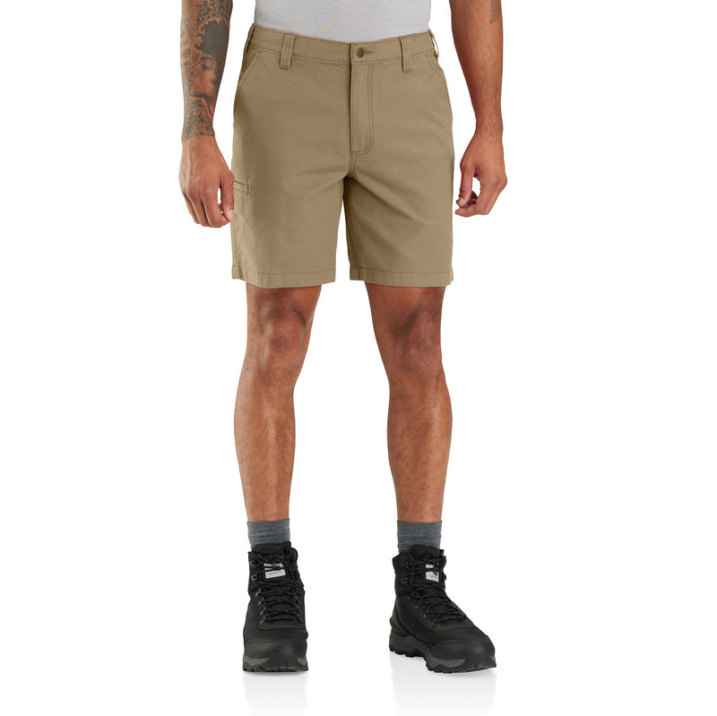 Load image into Gallery viewer, Person wearing beige shorts and black hiking boots on a white background
