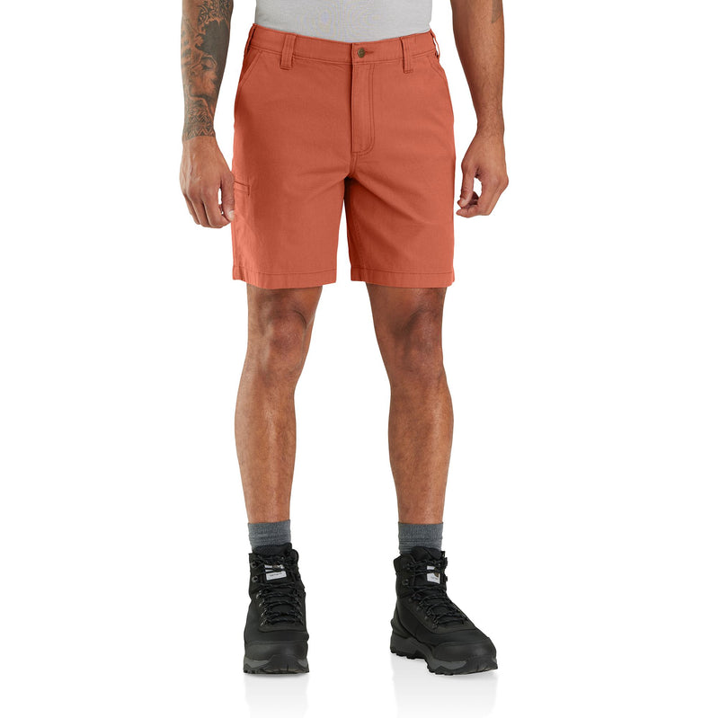 Load image into Gallery viewer, Person wearing orange shorts and black boots on a white background
