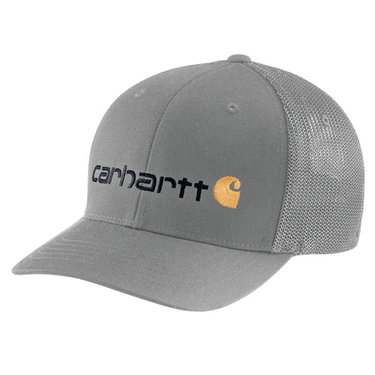 Gray cap with Carhartt logo on a white background
