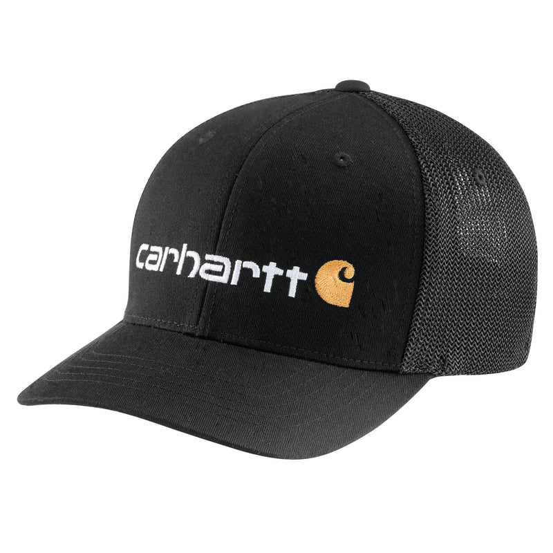 Load image into Gallery viewer, Black cap with Carhartt logo on a white background
