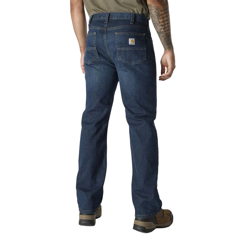 Load image into Gallery viewer, Person wearing blue jeans on a white background

