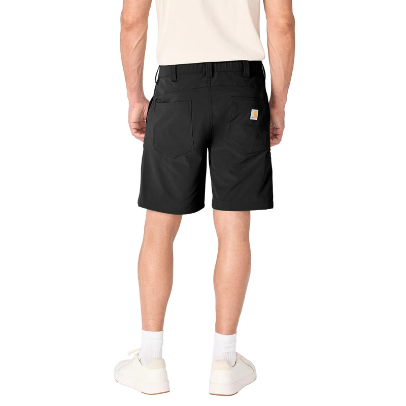 Load image into Gallery viewer, Back of the Black Carhartt 8" Force Phoenix Short with two back pockets and the Carhartt logo on the right one

