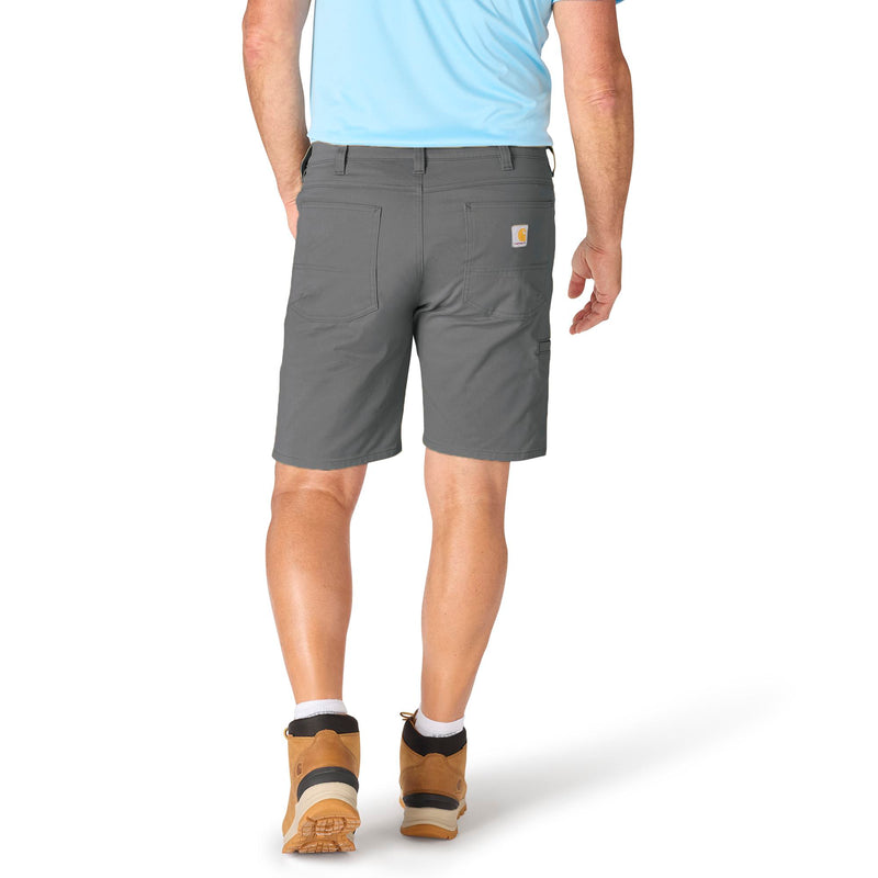 Load image into Gallery viewer, Person wearing gray shorts with a visible brand logo on a white background
