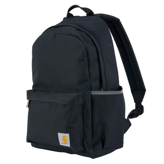 Carhartt 21L classic daypack has a spacious main compartment holds books and tools, while a front zip pocket keeps smaller items secure. Stow your water bottle in the side pocket and adjust the padded shoulder straps for a just-right fit. 