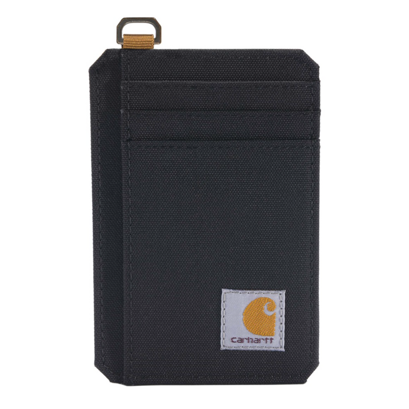 Load image into Gallery viewer, Black cardholder with Carhartt logo on a white background
