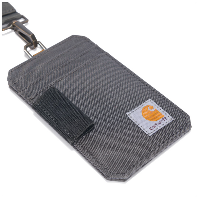 Load image into Gallery viewer, Gray cardholder with Carhartt logo on a white background
