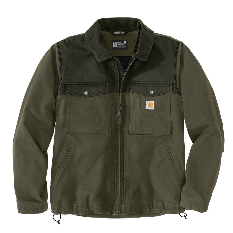 Load image into Gallery viewer, Green jacket with Carhartt logo on a white background
