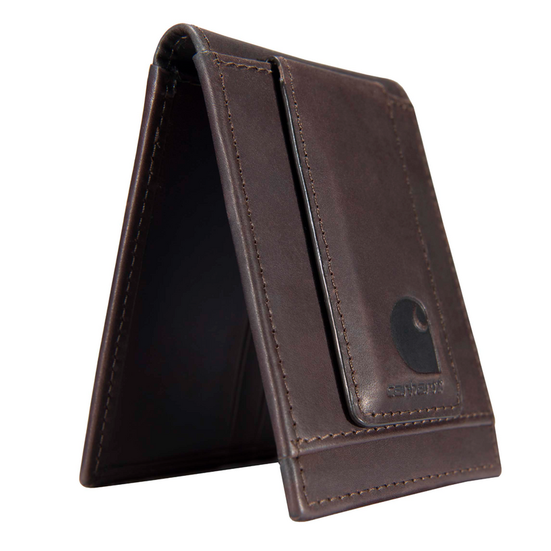 Load image into Gallery viewer, Brown leather wallet with card holder on a white background
