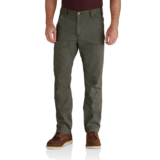 Carhartt Rugged Flex® Rigby Relaxed Fit Canvas Double-Front Utility Work Pants Moss