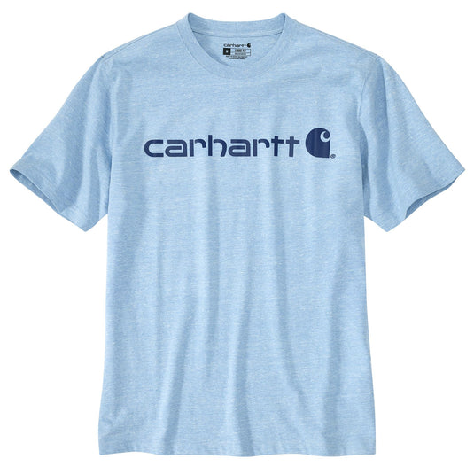 Light blue t-shirt with Carhartt logo on a white background