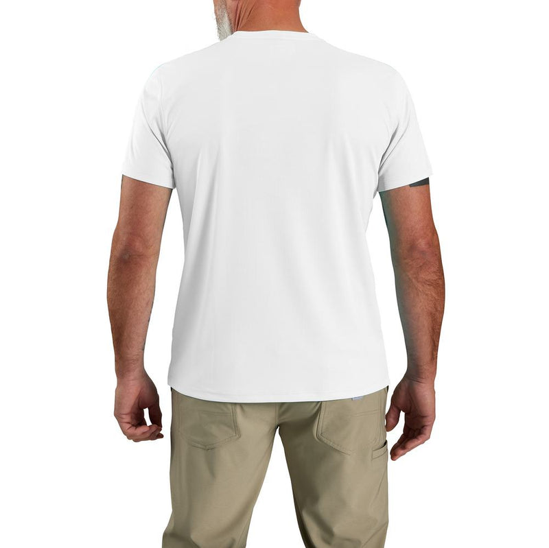 Load image into Gallery viewer, Person wearing a white t-shirt and beige pants on a white background
