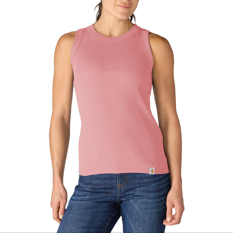 Load image into Gallery viewer, Woman wearing a pink tank top and blue jeans on a white background
