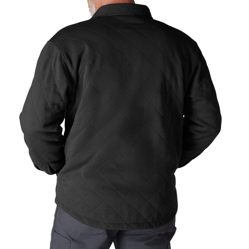 Load image into Gallery viewer, Black quilted jacket on a white background
