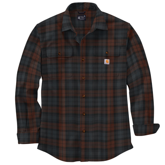 Plaid shirt with Carhartt logo on a white background