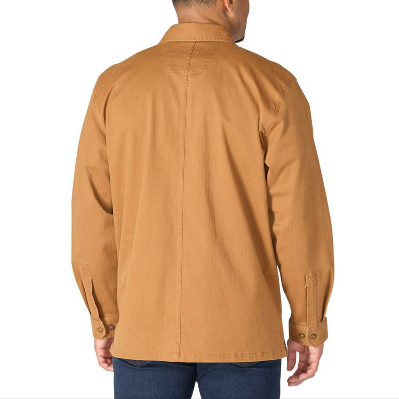 Load image into Gallery viewer, Man wearing a brown buttoned shirt on a white background
