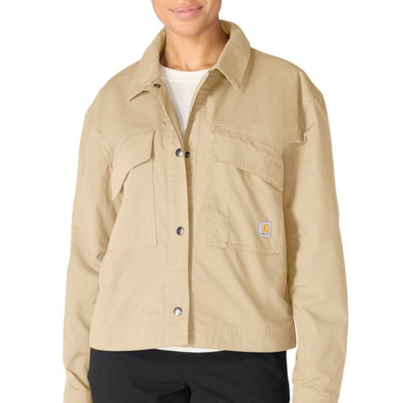 Load image into Gallery viewer, Person wearing a beige Carhartt jacket on a white background
