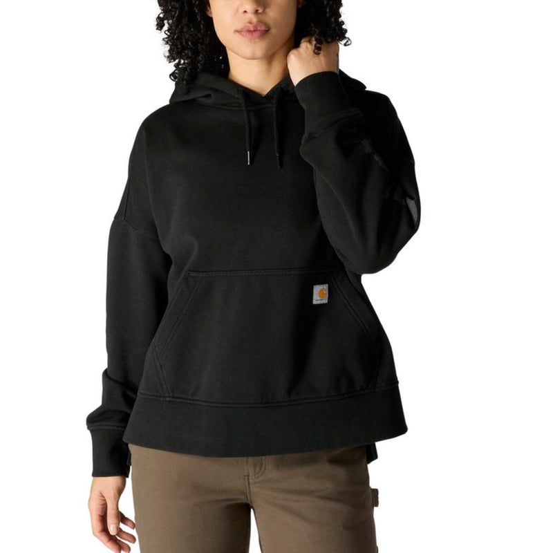 Load image into Gallery viewer, Person wearing a black hoodie on a white background
