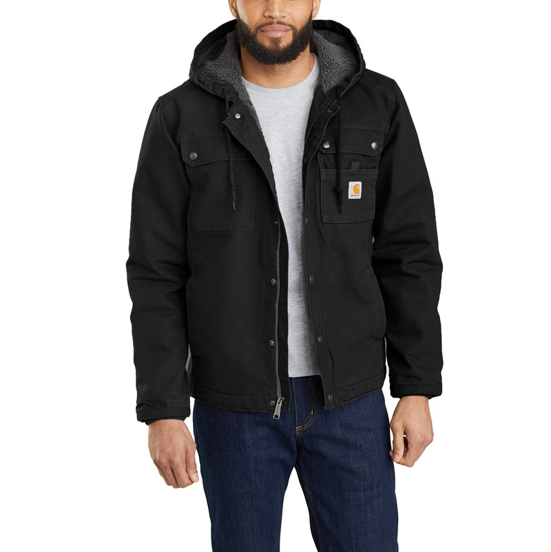 Load image into Gallery viewer, Carhartt Bartlett Sherpa Lined Utility Jacket Black

