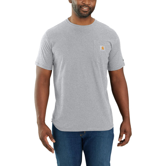 Carhartt Force Relaxed Fit Midweight Short Sleeve Pocket Tee Heather Gray