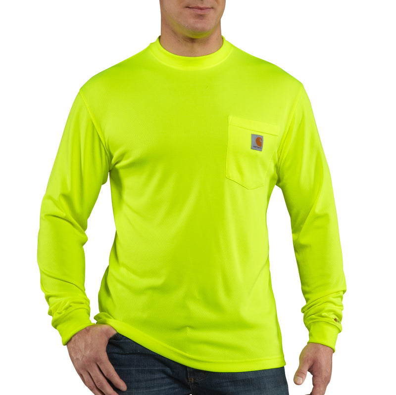 Load image into Gallery viewer, Carhartt Force® Relaxed Fit Lightweight Long Sleeve Pocket Tee (High-Vis) Brite Lime
