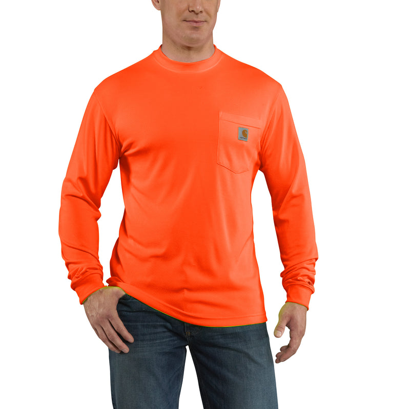 Load image into Gallery viewer, Carhartt Force® Relaxed Fit Lightweight Long Sleeve Pocket Tee (High-Vis) Brite Orange
