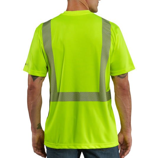 Carhartt Force® Relaxed Fit Lightweight Class 2 Short Sleeve Pocket Tee (High-Vis) Brite Lime