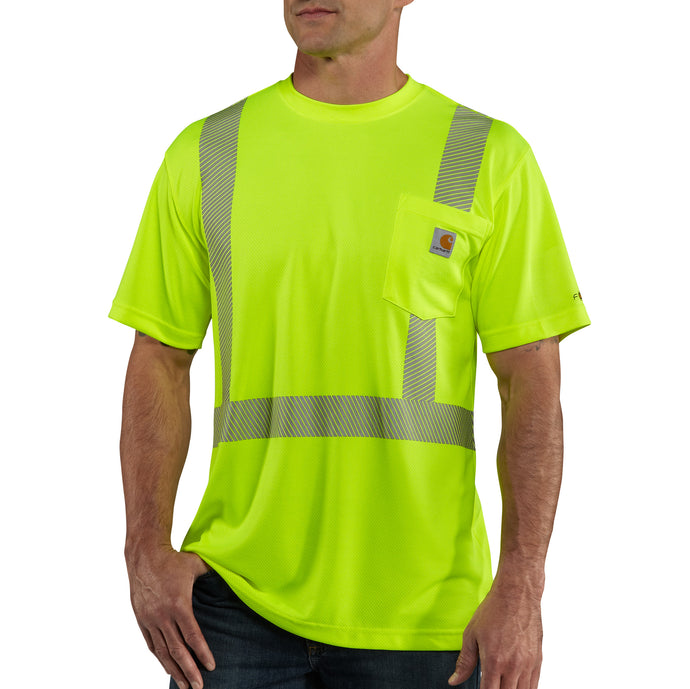 Carhartt Force® Relaxed Fit Lightweight Class 2 Short Sleeve Pocket Tee (High-Vis) Brite Lime