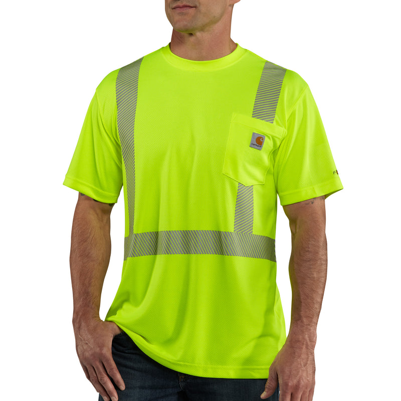 Load image into Gallery viewer, Carhartt Force® Relaxed Fit Lightweight Class 2 Short Sleeve Pocket Tee (High-Vis) Brite Lime
