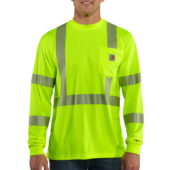 Carhartt Force® Relaxed Fit Lightweight Class 3 Short Sleeve Pocket Tee (High-Vis) Brite Lime