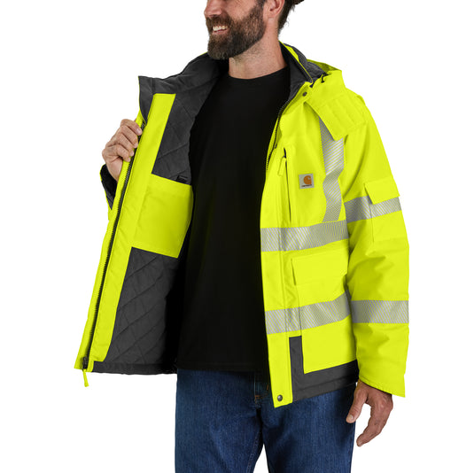 Carhartt Storm Defender® Class 3 Heavyweight Insulated Sherwood Jacket (High-Vis) Brite Lime 