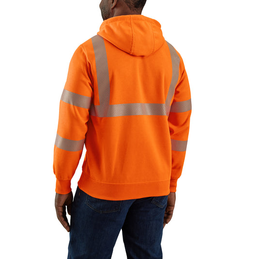 Carhartt Rain Defender® Loose Fit Class 3 Pullover Hoodie (High-Vis) Brite Orange