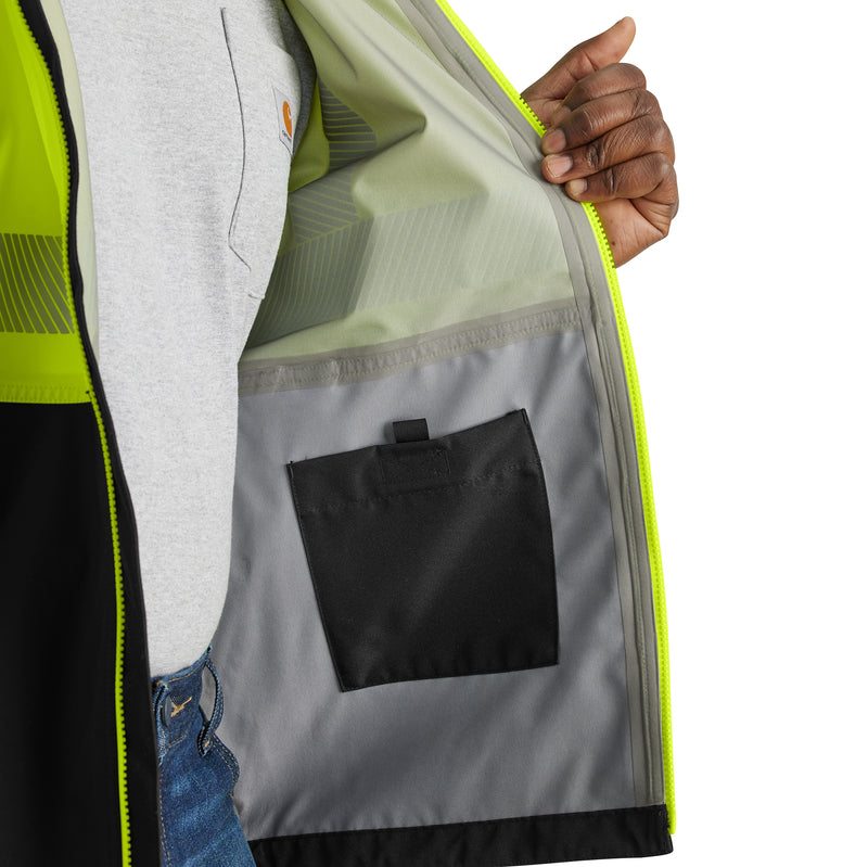 Load image into Gallery viewer, Carhartt Storm Defender® Loose Fit Class 3 Midweight Jacket(High-Vis) Inner Pocket
